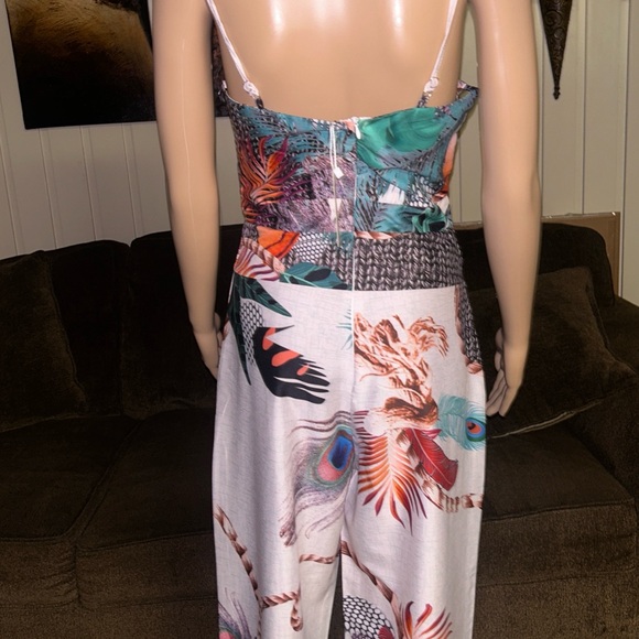 CBR • Medium • Multi-Colors • Sleeveless • Floral/Peacock Design • Jumpsuit •New - Picture 14 of 16